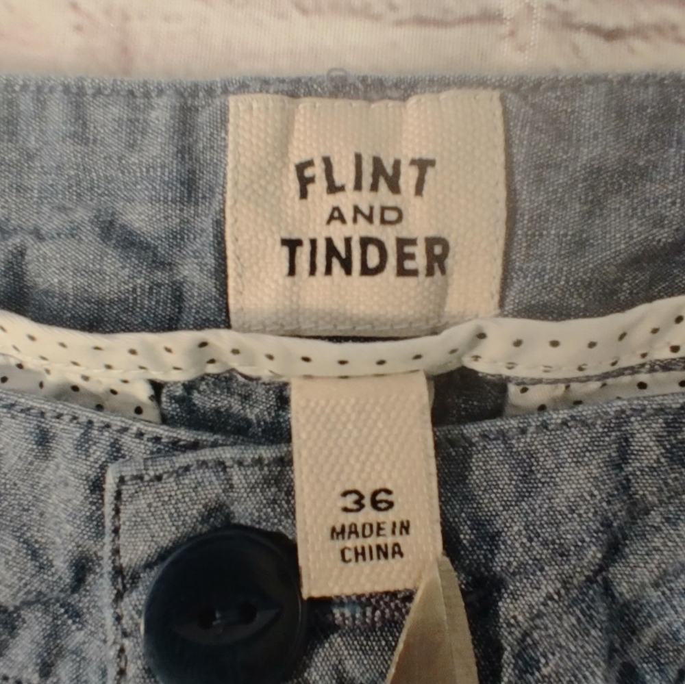 Flint And Tinder 365 Chambray Stretch Shorts 36 H… - image 3
